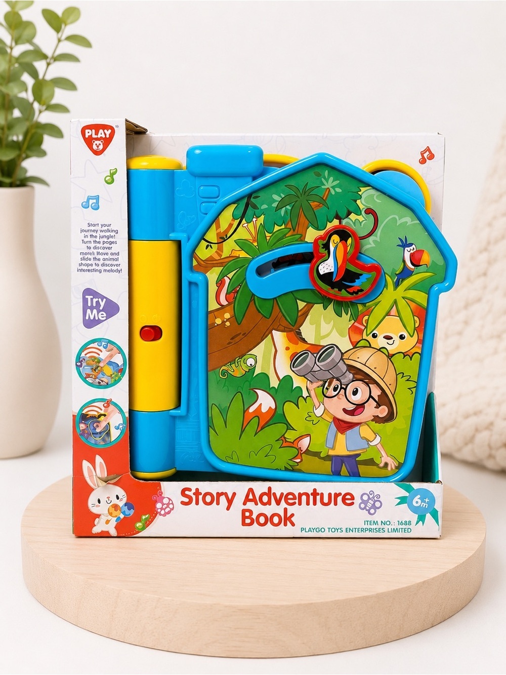 New Baby Toddler Story Adventure Book - Blue & Yellow Interactive Kids Toy